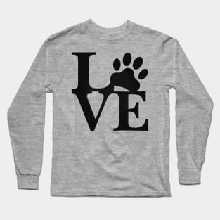 Dog Paw Love (Black) Long Sleeve T-Shirt